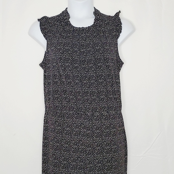 Adrianna Papell Wide Leg Jumpsuit Size L Stretch Black and White Print Spring - Picture 3 of 13